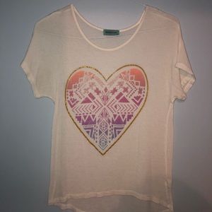 Heart design T-shirt